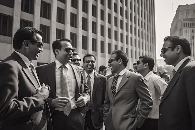 Busy Businessmen Enjoying a Laugh