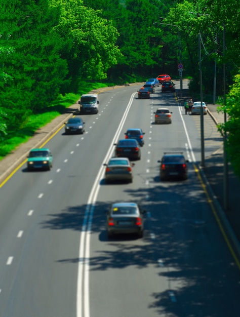 Foto sfondo di trasporto autostradale occupato