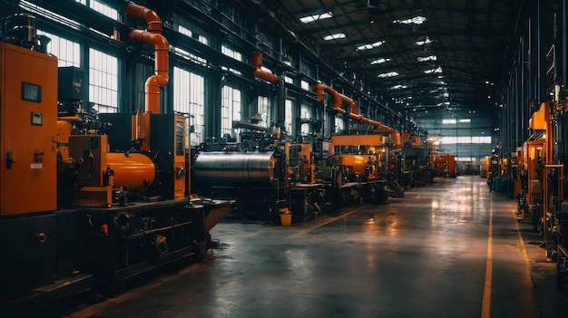 Busy Warehouse Filled With Machines