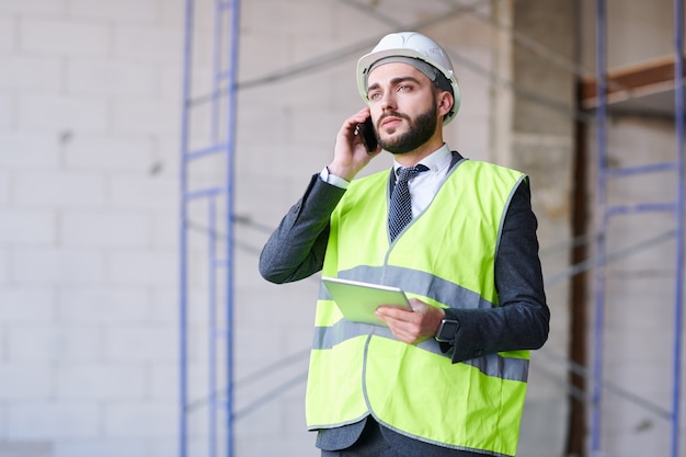 Busy young architect