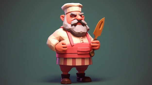 Butcher 3D Render Character