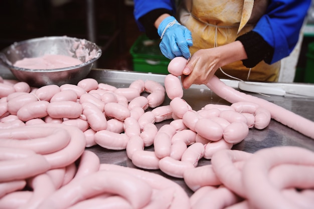 Butchers Process Meat