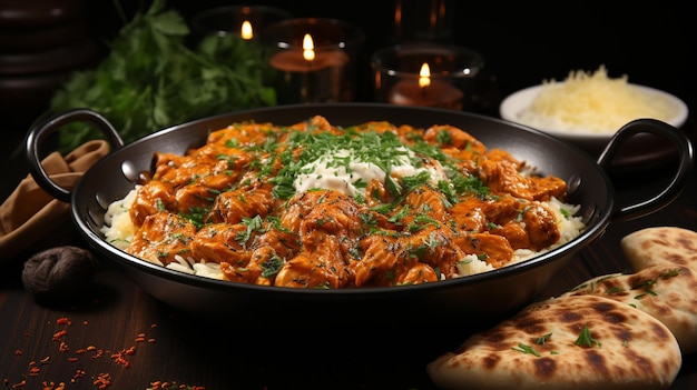 Butter chicken curry with tender chicken breast cream butter honey