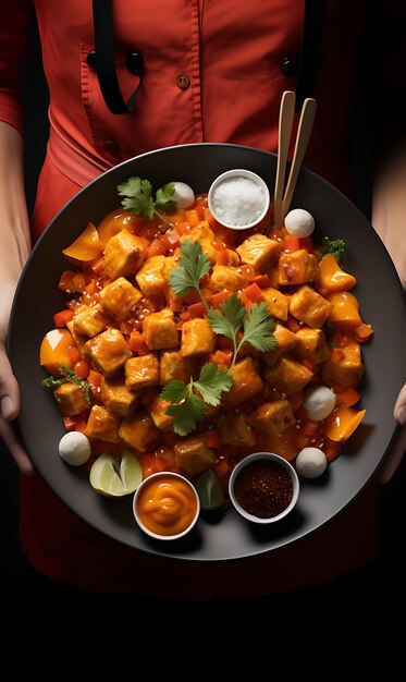 Butter Chicken Dish Poster With Butter Cubes and Chicken Dru Indian Celebrations Lifestyle Cuisine