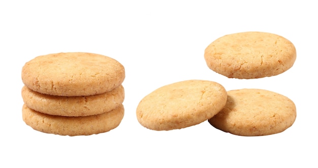 Butter Cookies on white background