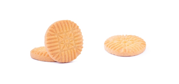 Butter Cookies on white background