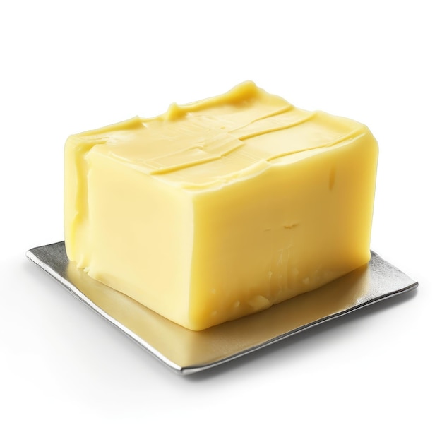 Butter Isolated on White Background