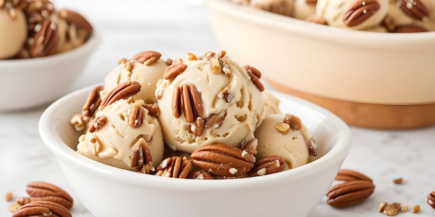 Butter Pecan ice cream is a rich buttery and nutty ice cream flavor pecans toasted