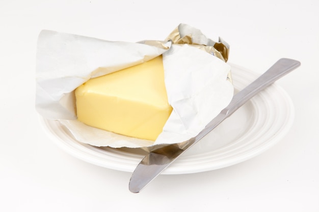 Butter on a saucer