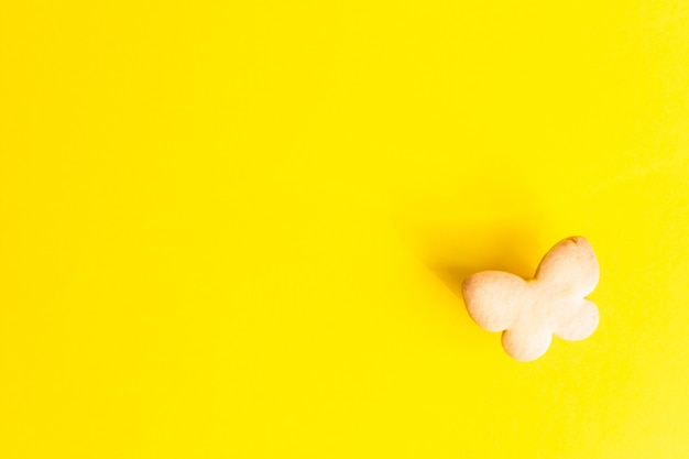 Butter and sugar cookie in butterfly shape