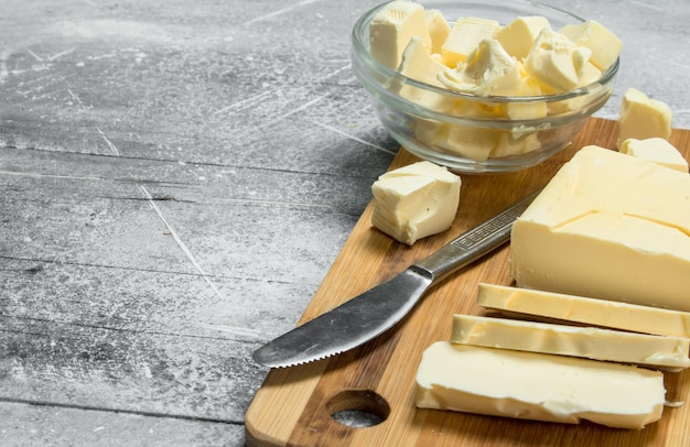 Photo butter on a wooden board