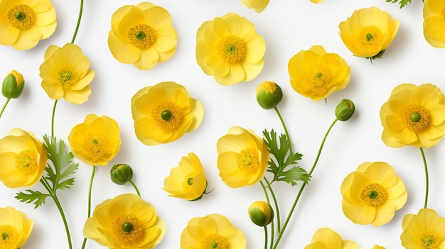 Buttercup flower flower pattern background Flower background texture