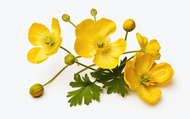 Buttercup On White background