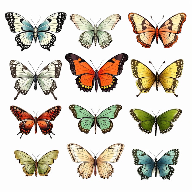 Photo butterflies mariposas very cute hand drawn butterfly