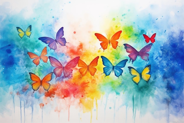 Butterflies pastel