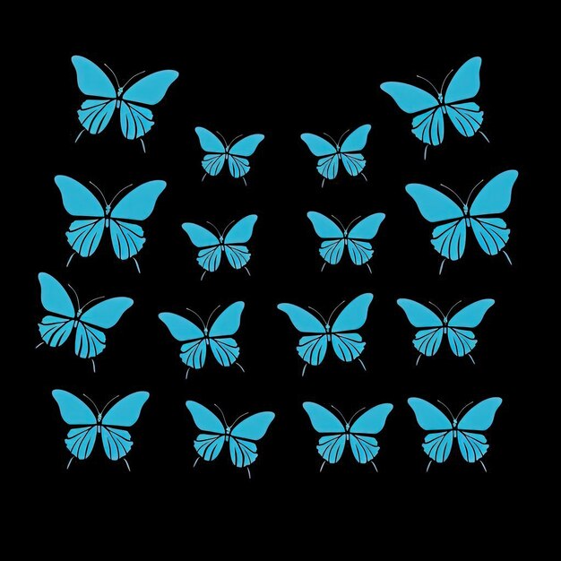 Premium AI Image | butterflies silhouette design cute butterfly