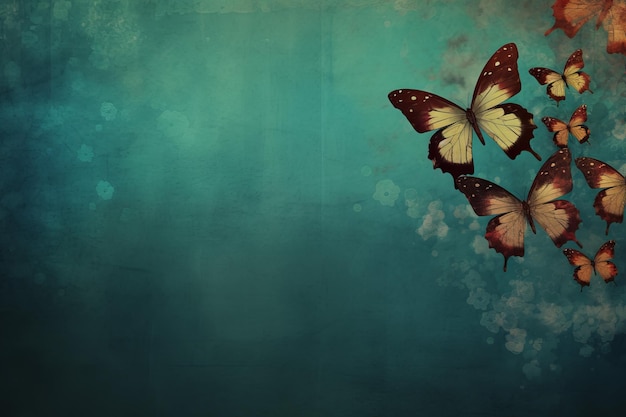 Photo butterfly background flower generate ai