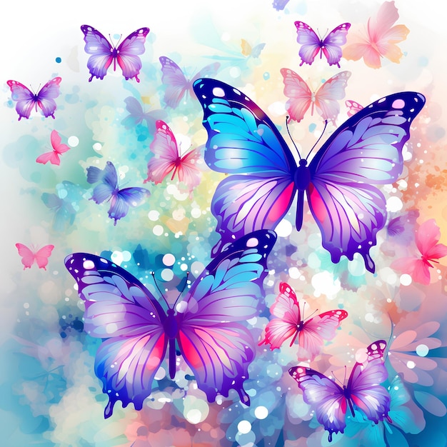 butterfly background wall paper