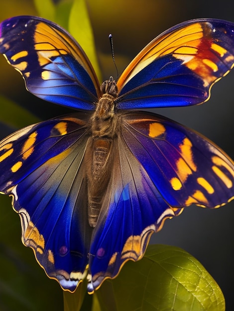 a butterfly beautiful color on flower