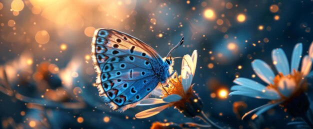 파란색 바탕에 나비 파란색 배경에 나비