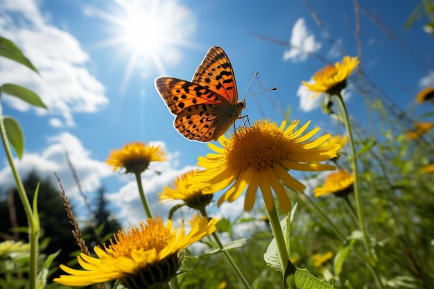 Butterfly on a Bright Day