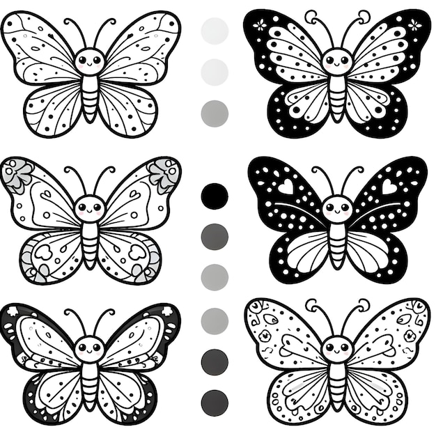 Photo butterfly childrens coloring pages