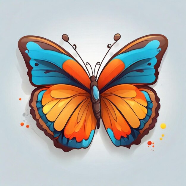 Photo butterfly clip art vector background