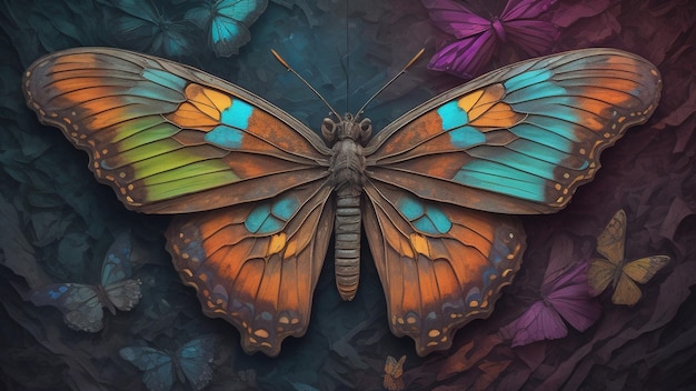 Butterfly close up Generative AI