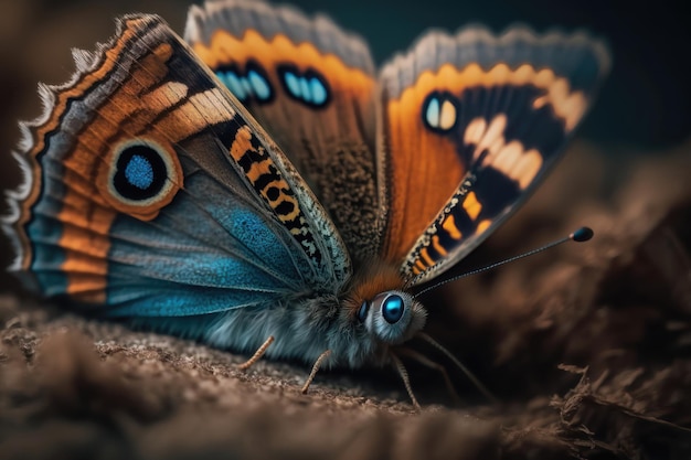 A butterfly closeup AI generation