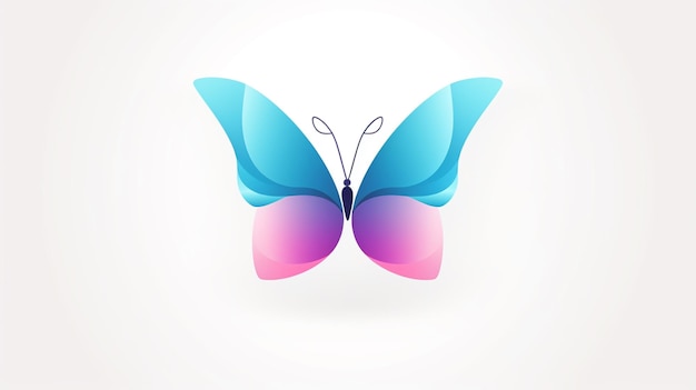 Butterfly colorful logo design symbol illustration image Ai generated art