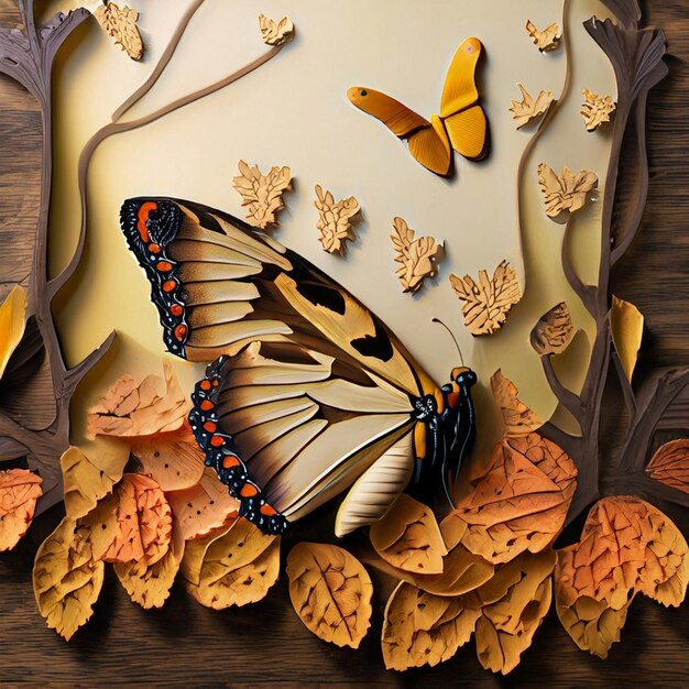 Photo butterfly design