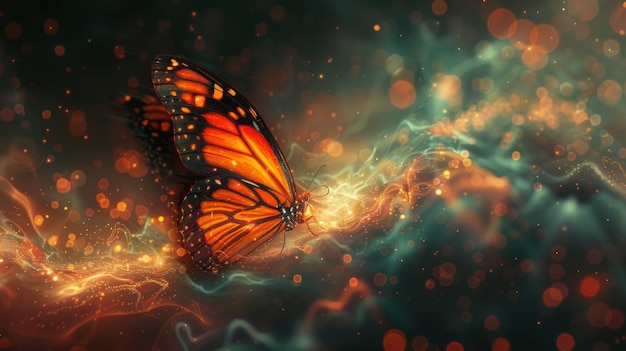 A butterfly emerging from a chrysalis symbolizing the transformative journey towards spiritual