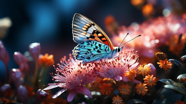 Butterfly Flower Floral background