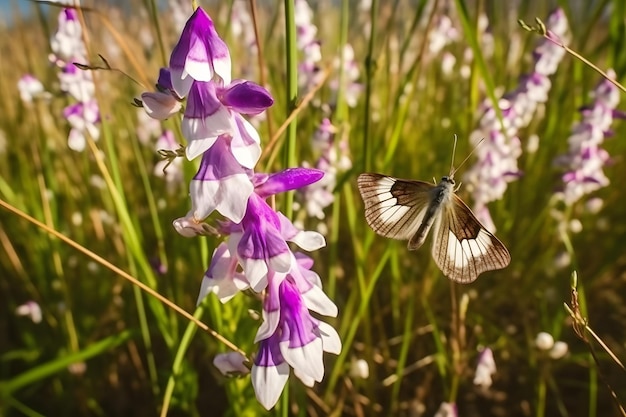 butterfly on a flower Generative AI