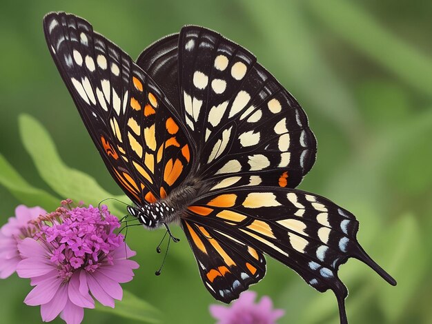 Photo butterfly on the flower in spring