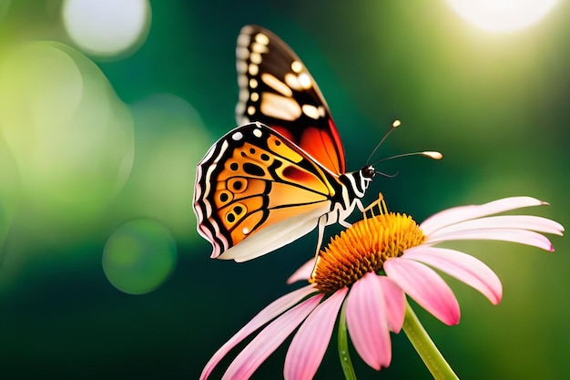 Butterfly on a flower wallpapers and images wallpapers