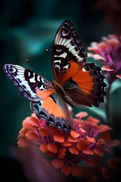 Butterfly on a flower wallpapers