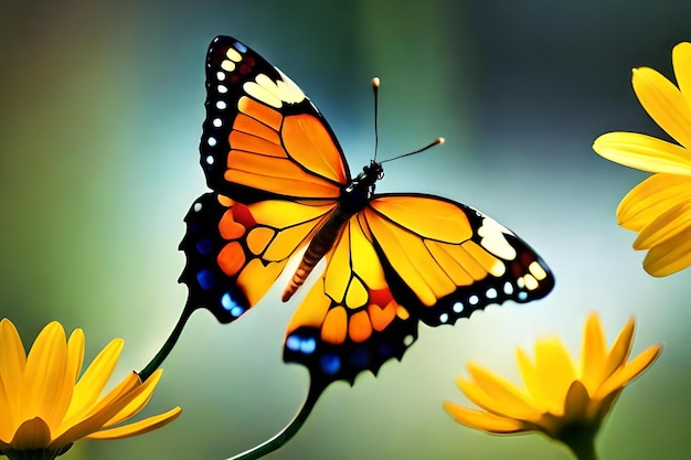 A butterfly on a flower wallpapers