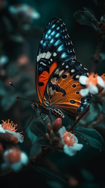 Butterfly on a flower wallpapers