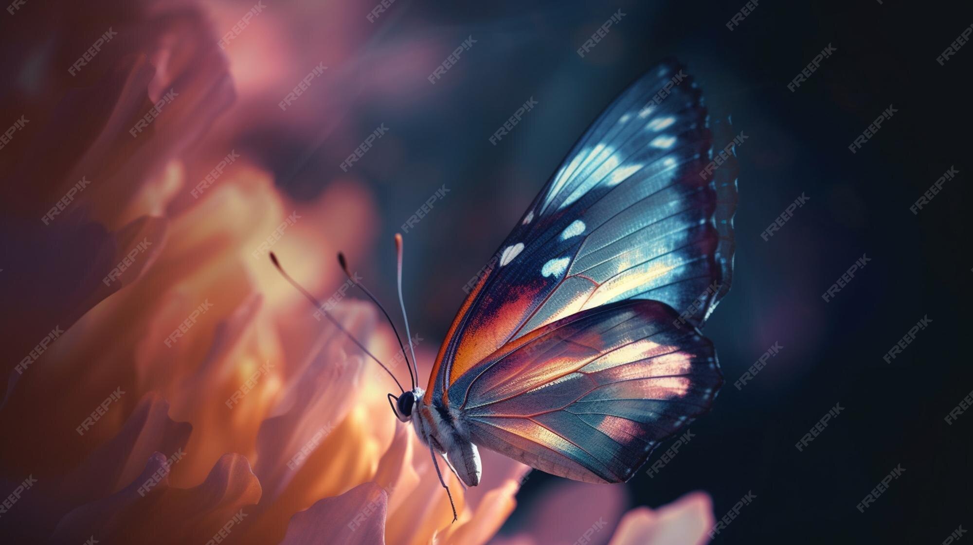 Premium AI Image A butterfly on a flower with the word butterfly on it