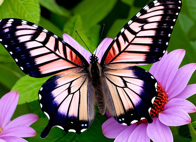 Photo butterfly on a flower