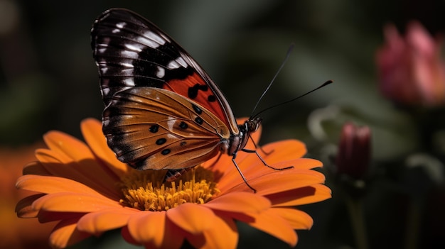 A butterfly on a flower