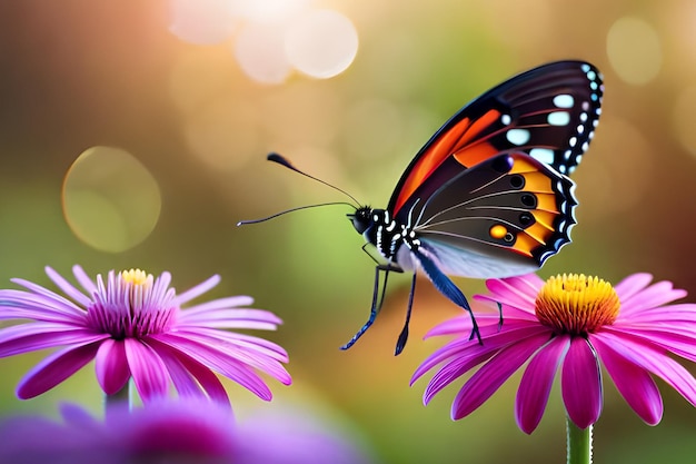 A butterfly on a flower