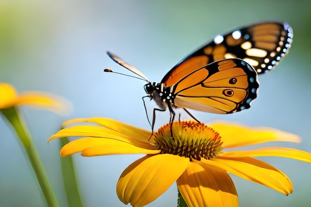 A butterfly on a flower