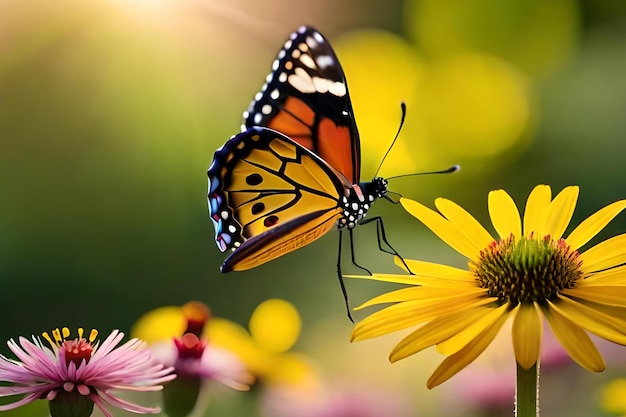 A butterfly on a flower