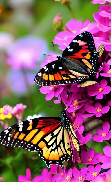 Photo butterfly on flower