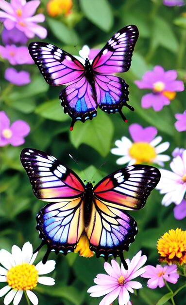 Photo butterfly on flower