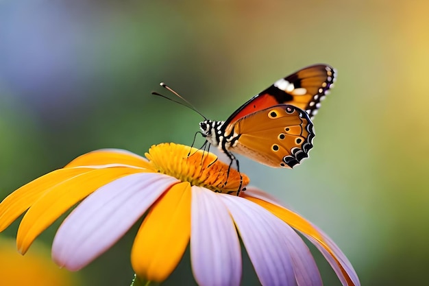 A butterfly on a flower