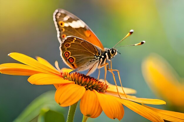 a butterfly on a flower