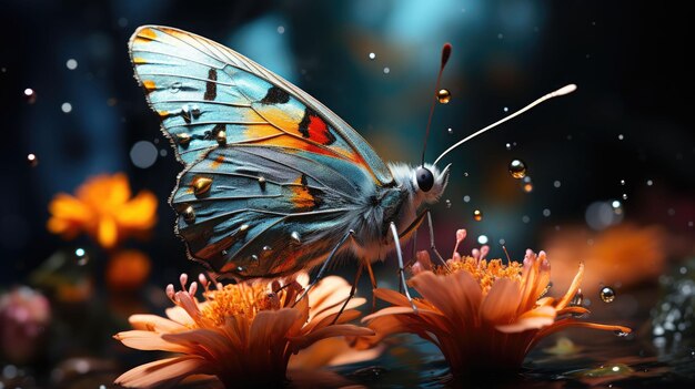 A butterfly on a flower